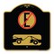 Signmission Spanish Parking Control Sign No Estacionar No Parking, Black & Gold Alum Sign, 18" H, BG-1818-22883 A-DES-BG-1818-22883 - alternate 1